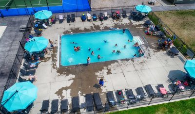 Take a dip in our large family friendly pool!