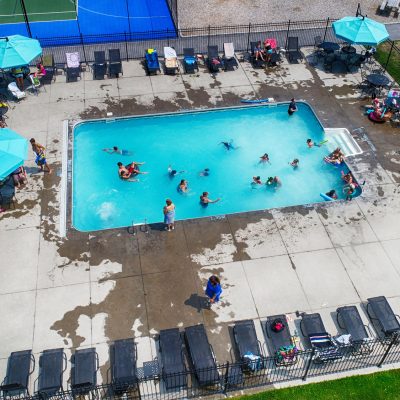 Take a dip in our large family friendly pool!