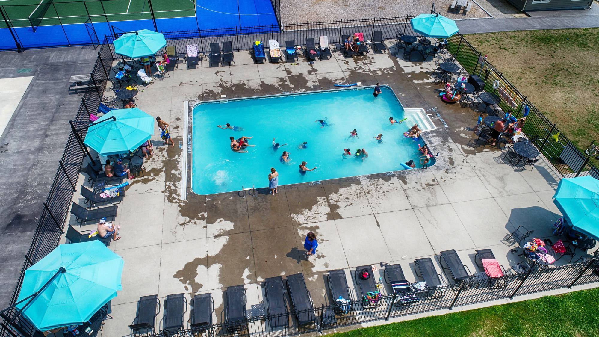 Take a dip in our large family friendly pool!