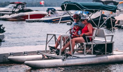 Bellmere Winds Cottage owners enjoying the lake!