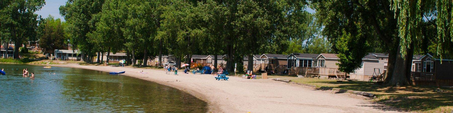 1200 feet of sandy beach awaits you at Cherry Beach Resort!