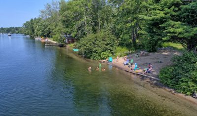 Enjoy a dip in the lake, a stroll on the beach or a cruise in a kayak