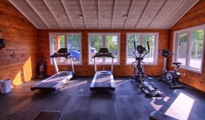 Enjoy a quick workout at the Fitness Centre, complete with a lovely relaxing view!