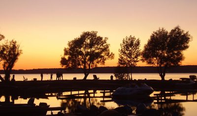 You will not find a more glorious sunset over Rice Lake!