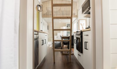 The Ruby Tiny Cottage offers open concept & lofty resort cottage living