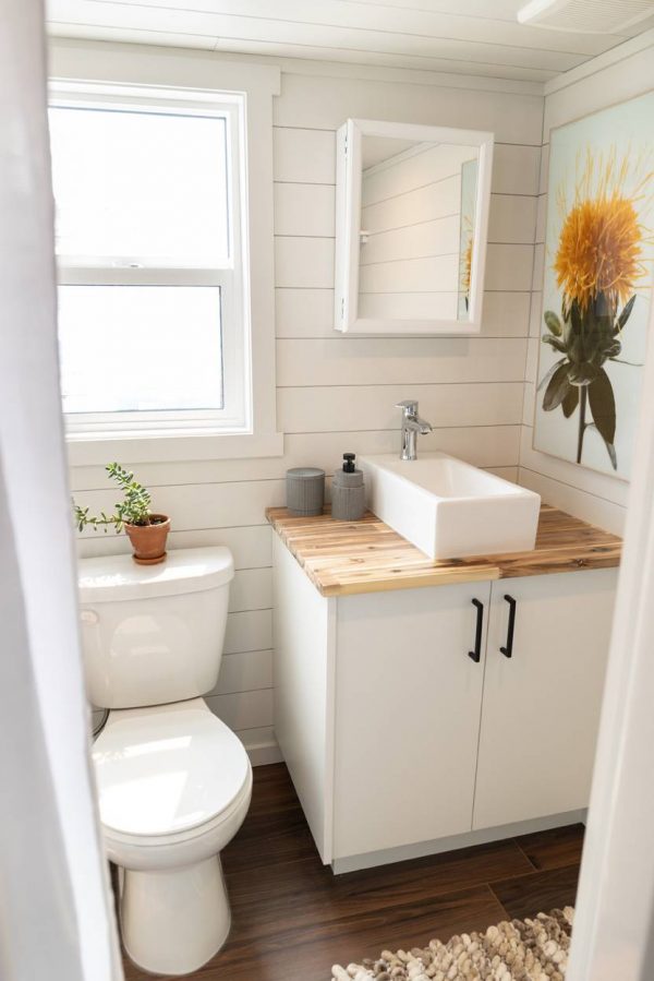 The Ruby Tiny Cottage | Functional & compact bathroom, beautifully designed